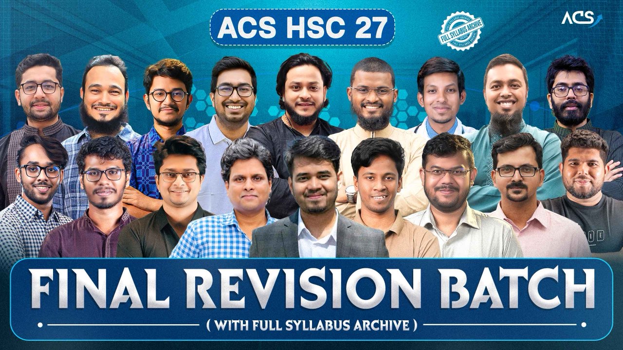 ACS HSC 27 Final Revision Batch (FRB 27) Full Syllabus Teachers Apar’s Classroom